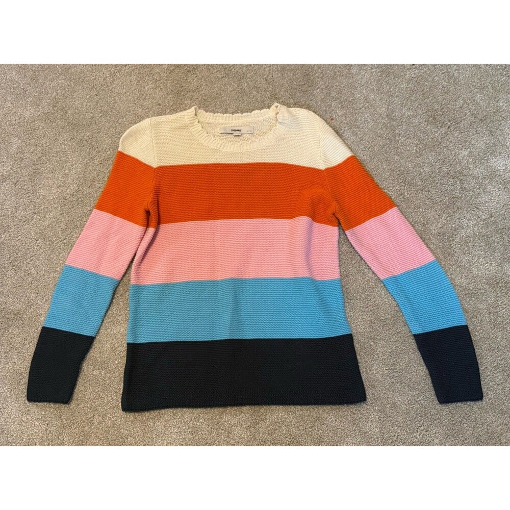 Loft Rainbow Striped Sweater  Size Small Petite